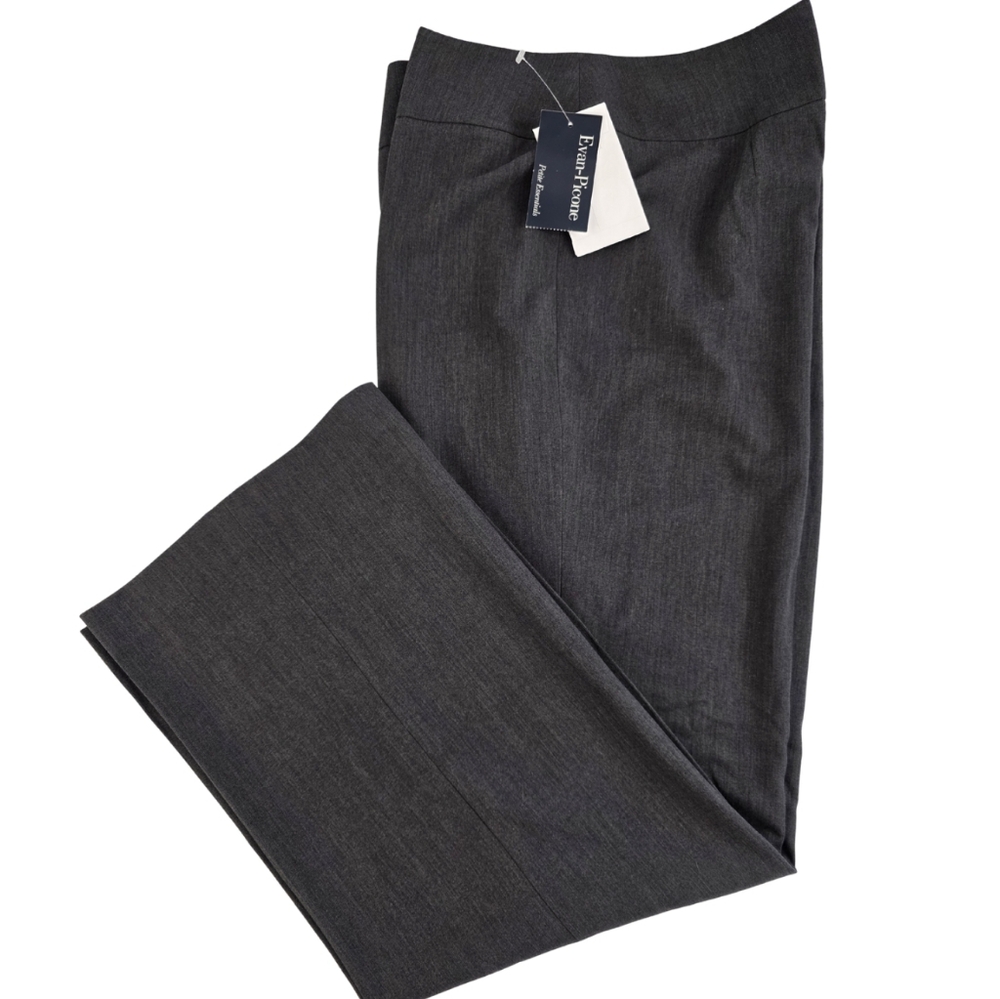 NWT Evan Picone Core Suiting 12P Ash Gray Suit Pants Dress Pants B-2855